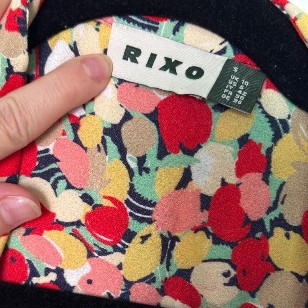 Rixo Floral Button-Up Blouse Anthropologie size S